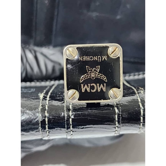 Authentic MCM Monogram Bi-fold Leather Wallet Black/Grey - Picture 5 of 15